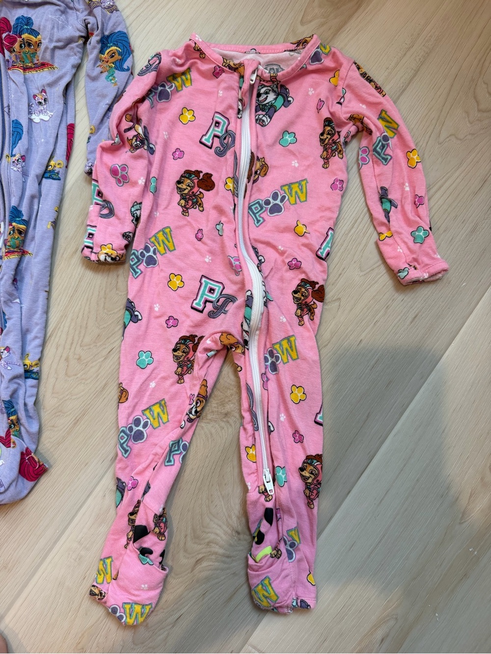 Baby girl onesie BUNDLE of 4 - Bellabu Bear zip onesies, size 3-6 month - Picture 3 of 10